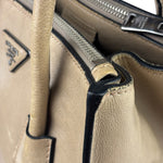 Prada Beige Glace Calf Twin Tote