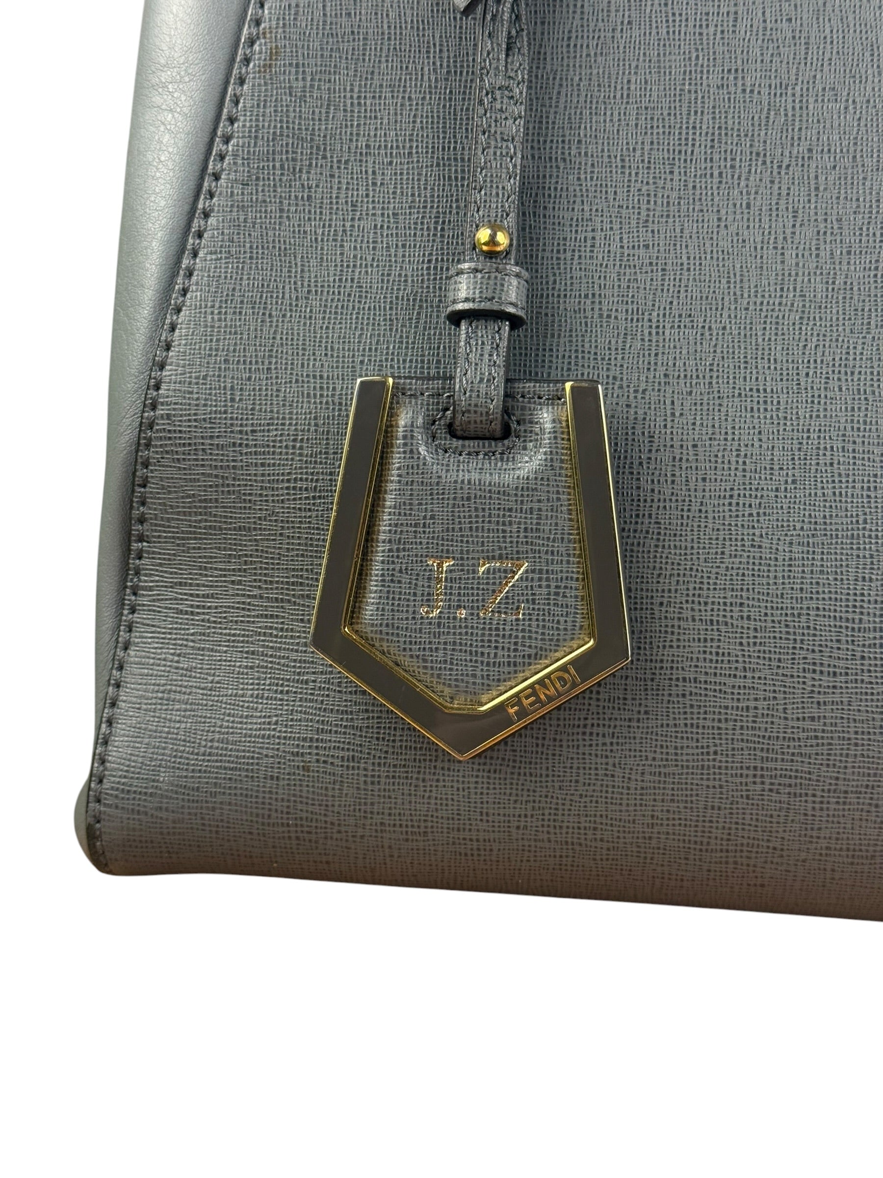 Fendi Grey Leather 2Jours Tote/Hand Bag