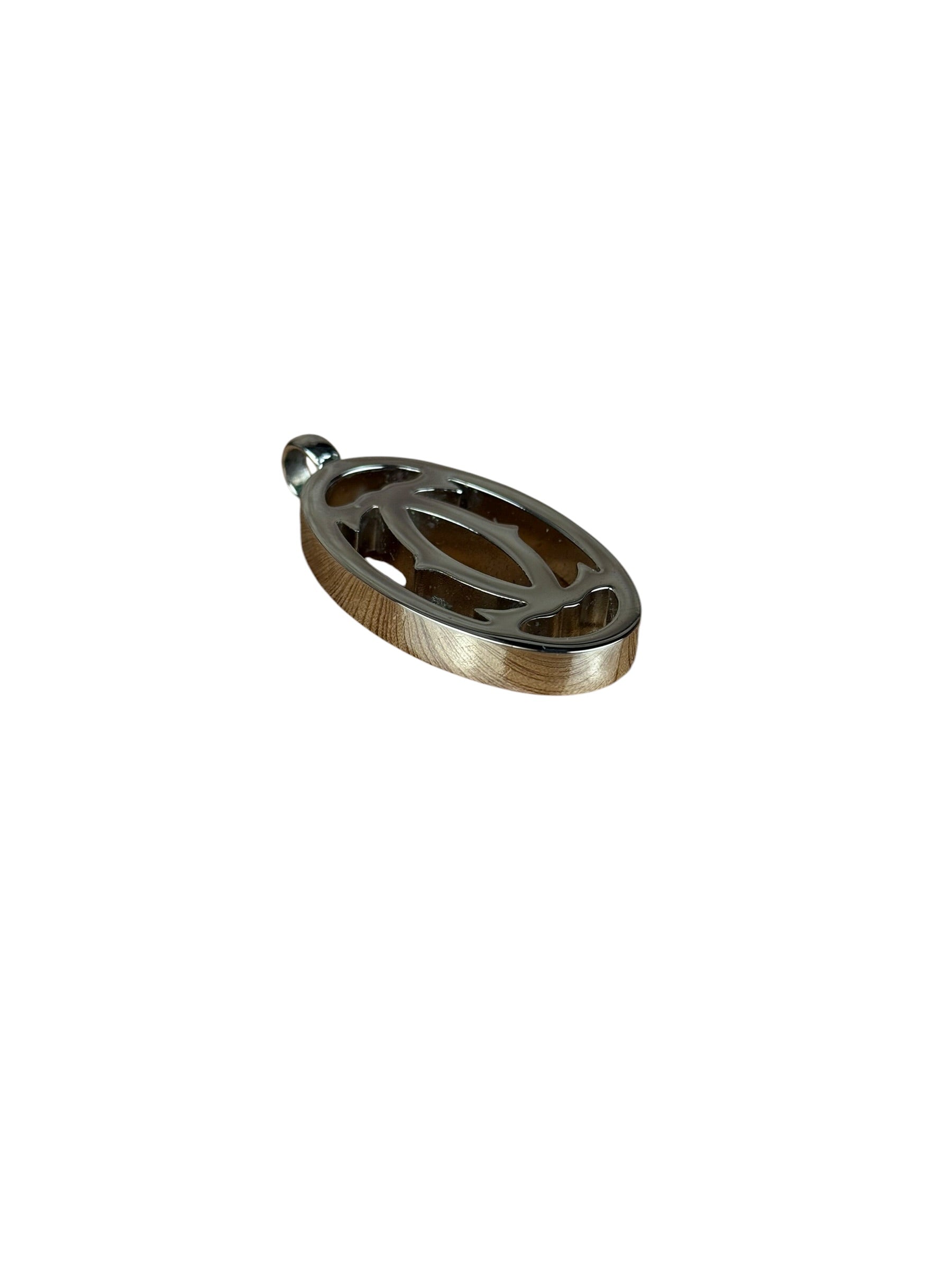 Cartier 2C Silver Color Logo Charm