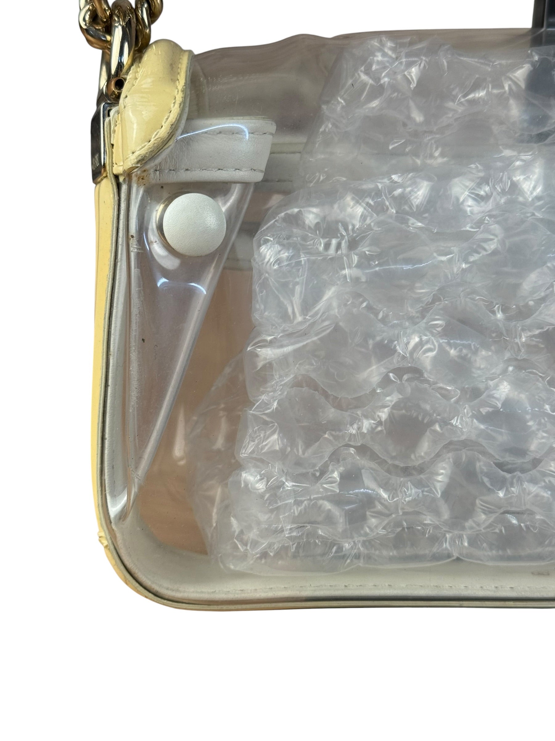 Chanel Yellow Clear PVC Classic Chain Flap Bag 2012