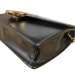 Fendi Black Leather Envelope Wallet On Chain