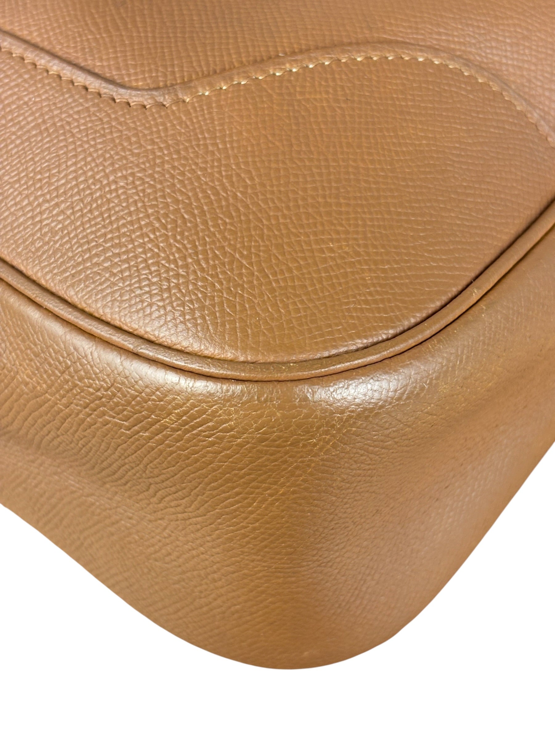 Hermes Vintage Tan Brown Leather Shoulder Bag