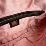 Fendi Canvas Baguette Dark Brown Beaded