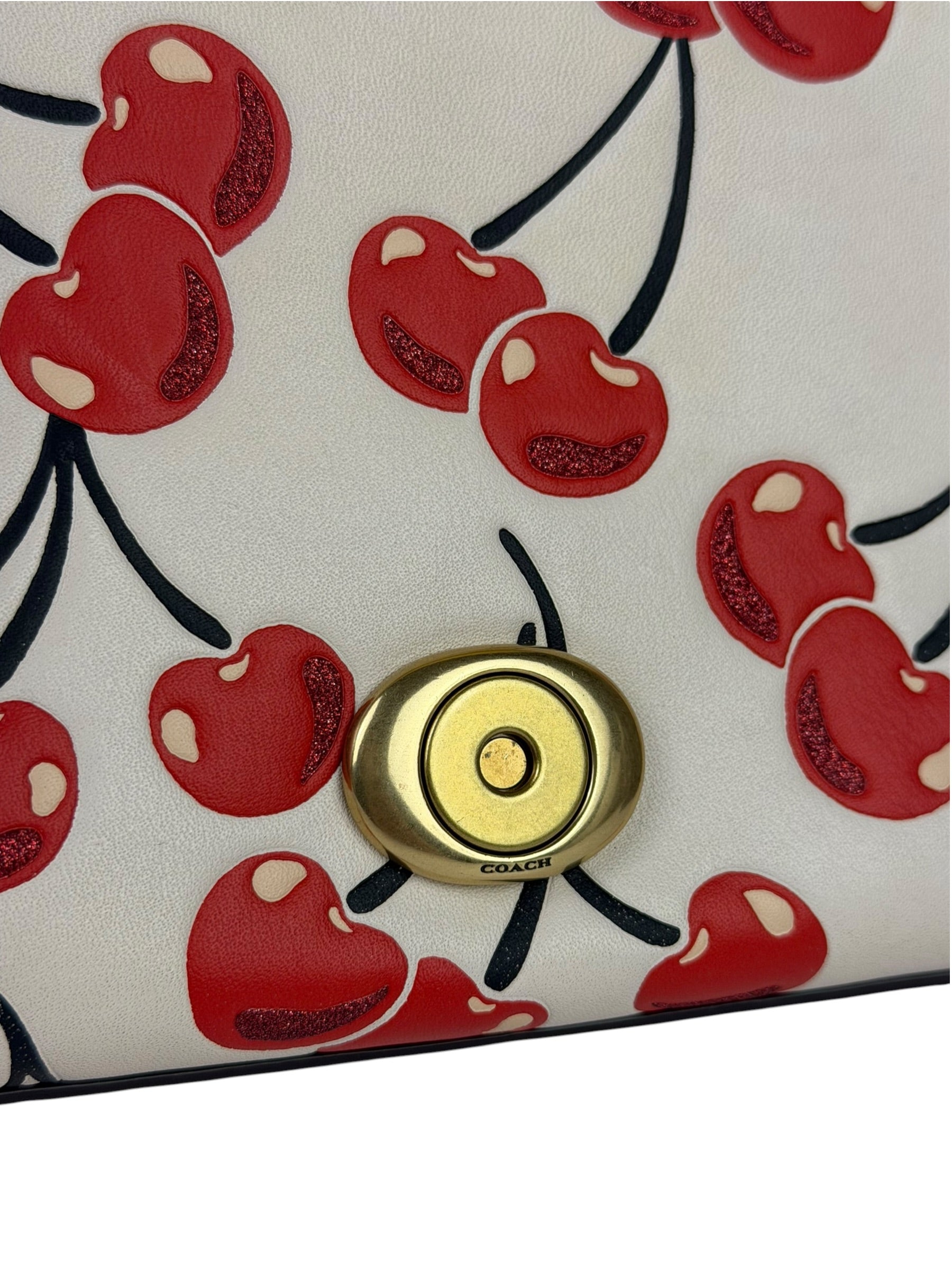 Coach Soft Tabby Shoulder Bag With Cherry Print