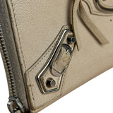 Balenciaga Beige Moto Zippy Wallet