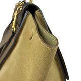 Celine Tri-Color Beige Leather/Suede Trapeze Medium Two-Way Bag