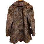 Vintage Mixed Brown Mink Fur Mid Length Coat