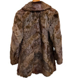 Vintage Mixed Brown Mink Fur Mid Length Coat