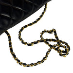 Chanel Black Quilted Leather Envelope Flap Bag Early 90's