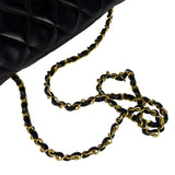 Chanel Black Quilted Leather Envelope Flap Bag Early 90's