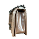 Chanel Pink Glazed Calfskin M Boy Bag 2012