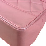 Chanel Vintage Pink Quilted Leather Trapezoid Flap Bag