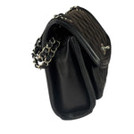 Chanel Black Quilted Leather Geometric Chain Flap Bag 2014