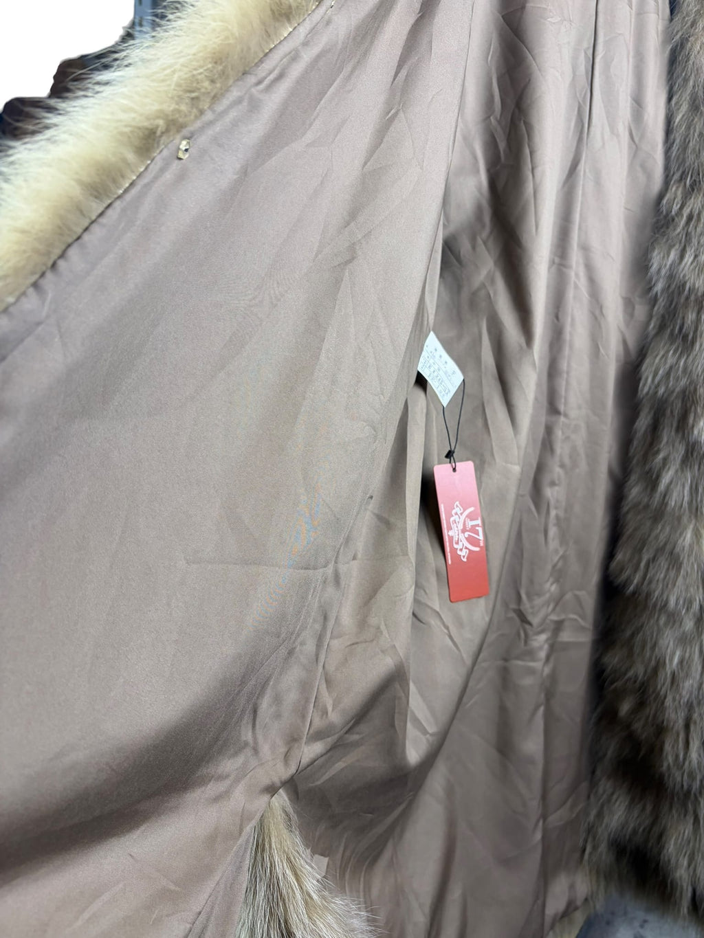 Vintage Fox Fur Trim Quilted Plush Long Coat