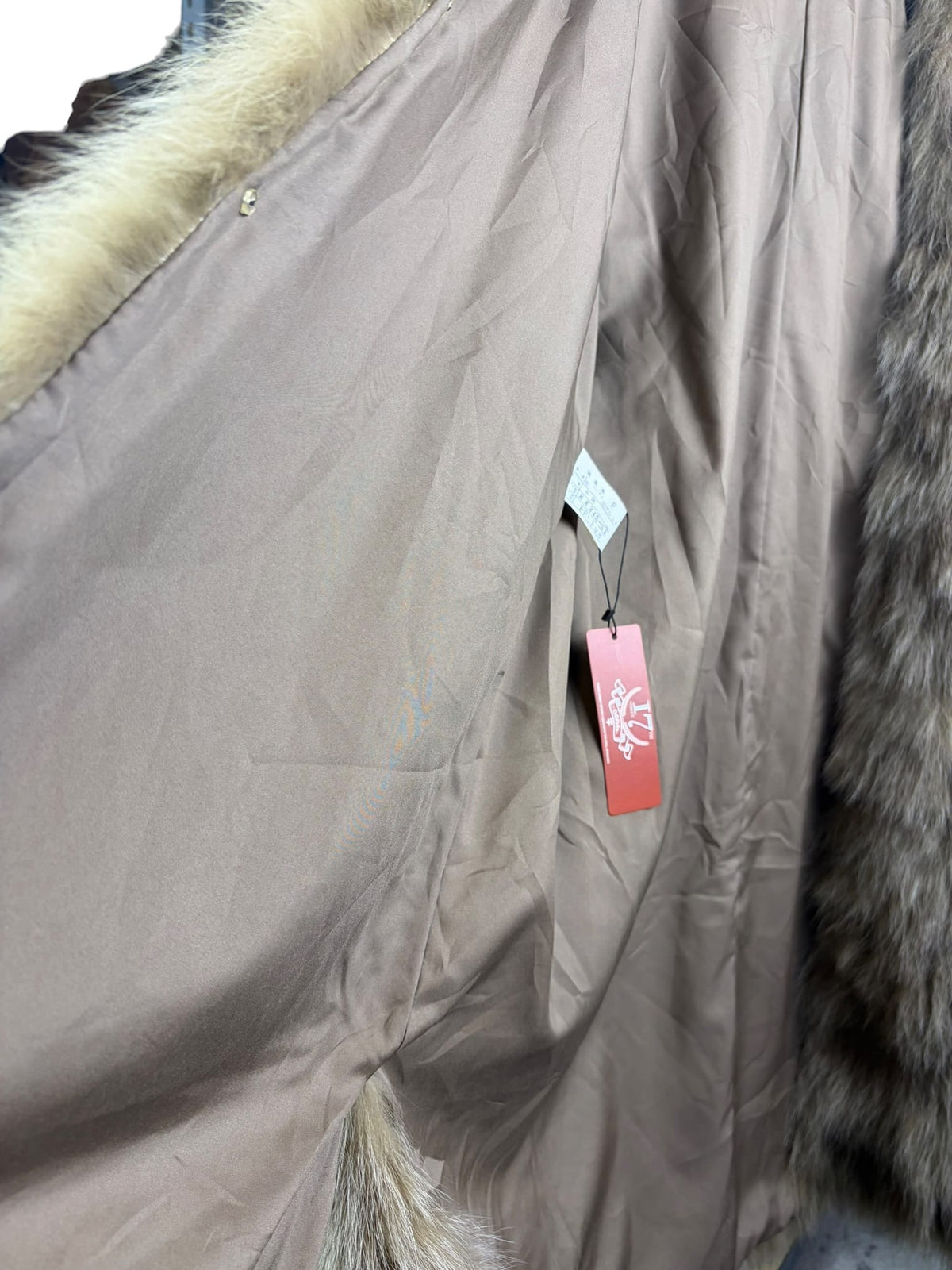 Vintage Fox Fur Trim Quilted Plush Long Coat