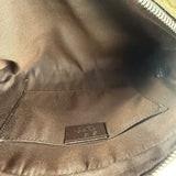 Gucci Brown Leather Trim GG Canvas Belt Bag