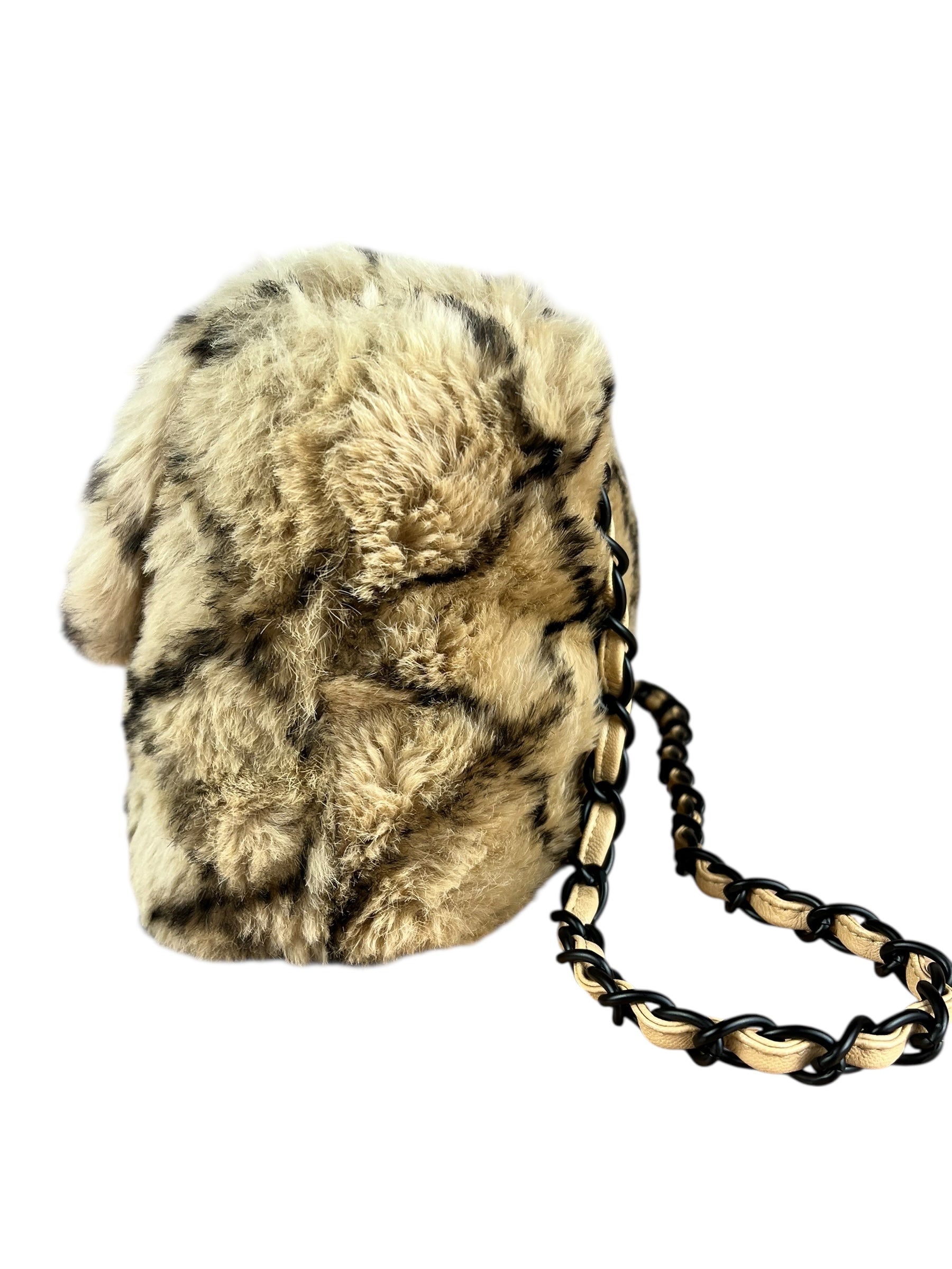 Chanel Matelasse Fur Coco Mark Chain Flap Bag '01
