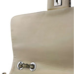 Chanel Black/White Leather Trim/Cloth Venise Biarritz Flap Bag 2019