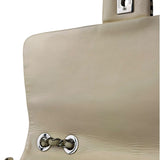 Chanel Black/White Leather Trim/Cloth Venise Biarritz Flap Bag 2019