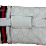 Gucci GG White Coated Canvas Sherry Line Belt Bag