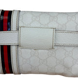Gucci GG White Coated Canvas Sherry Line Belt Bag