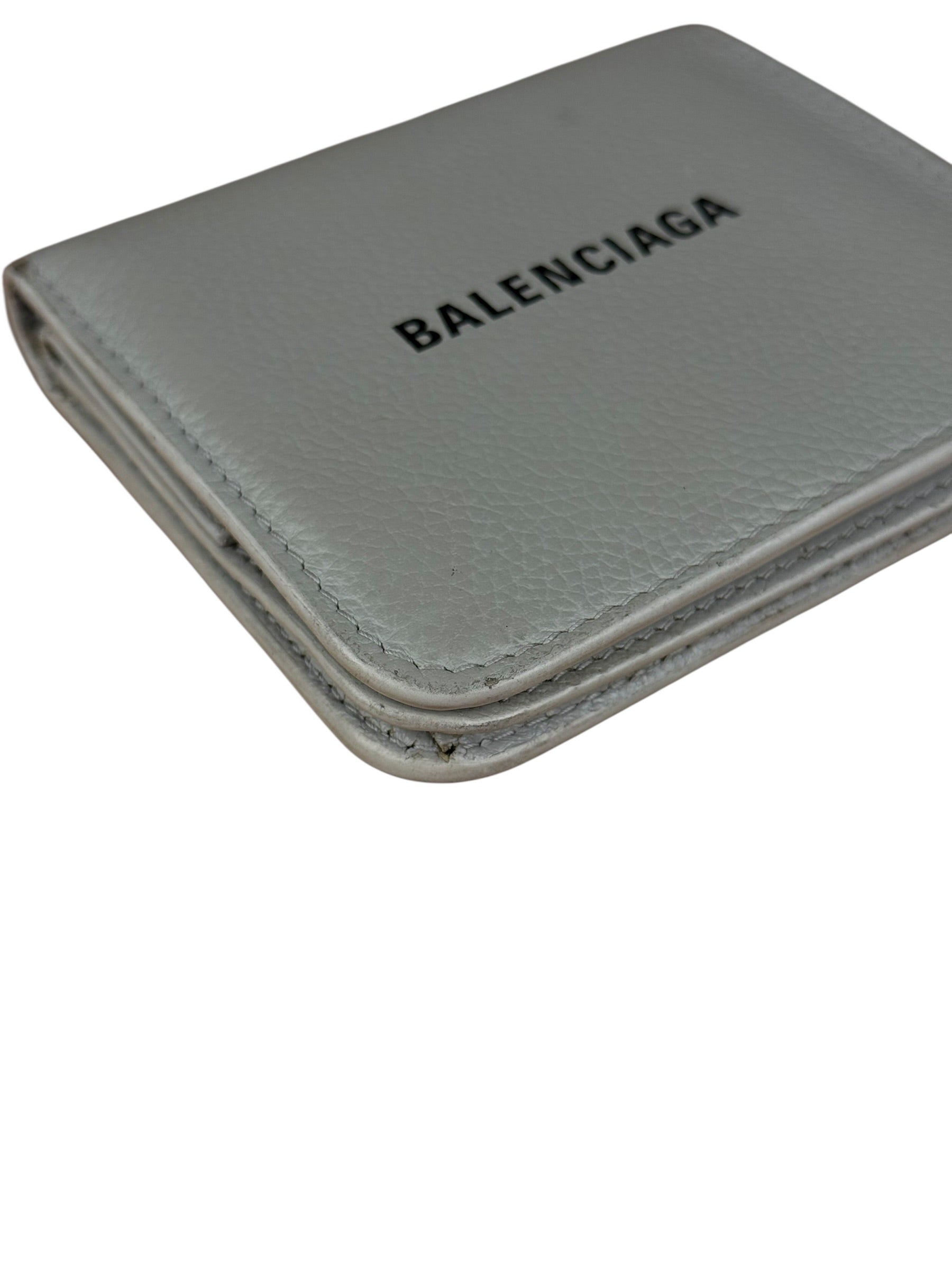 Balenciaga Grey Leather Compact Cardholder