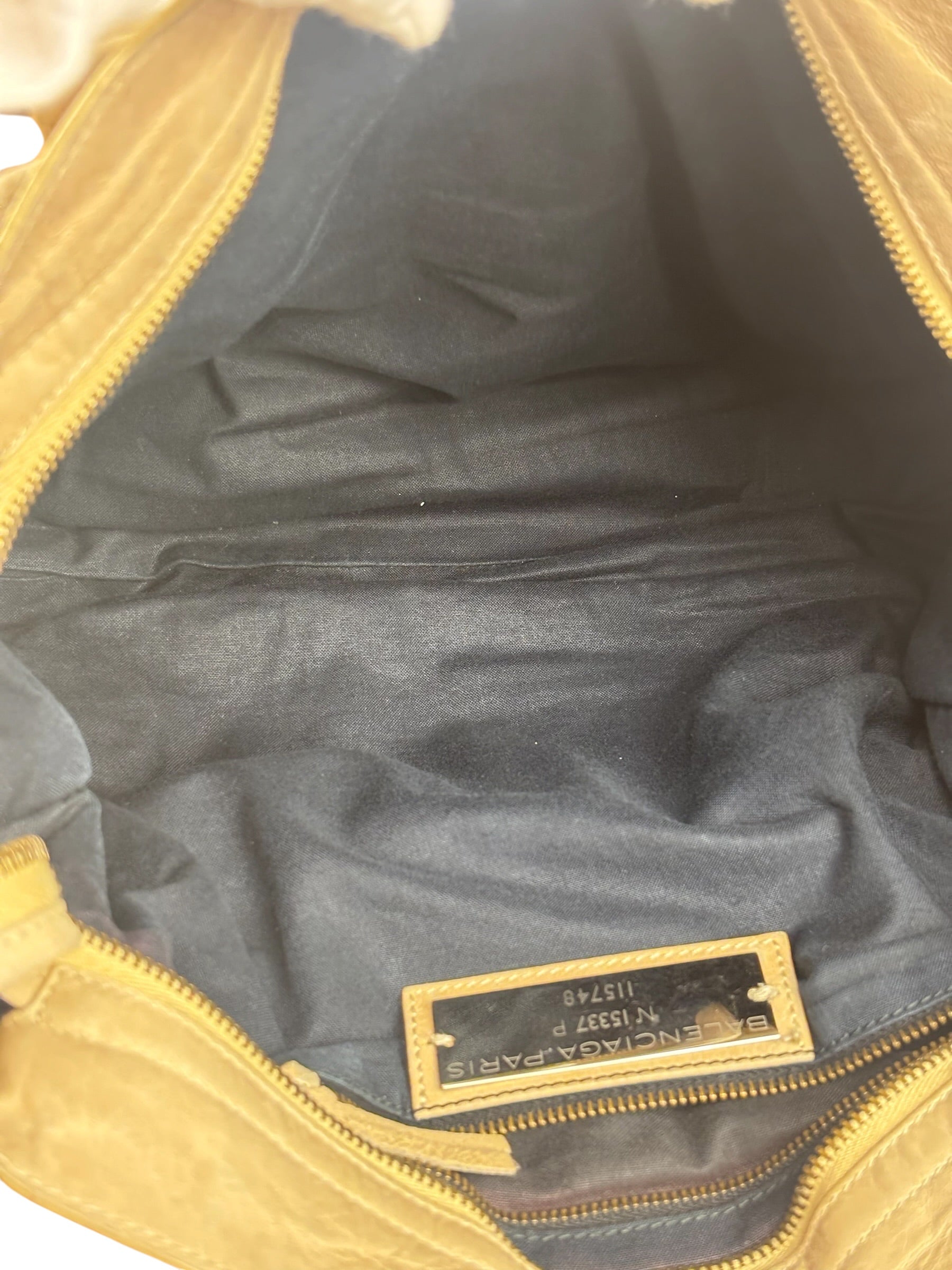 Balenciaga Vintage Almond Beige Leather Small City Two-Way Bag