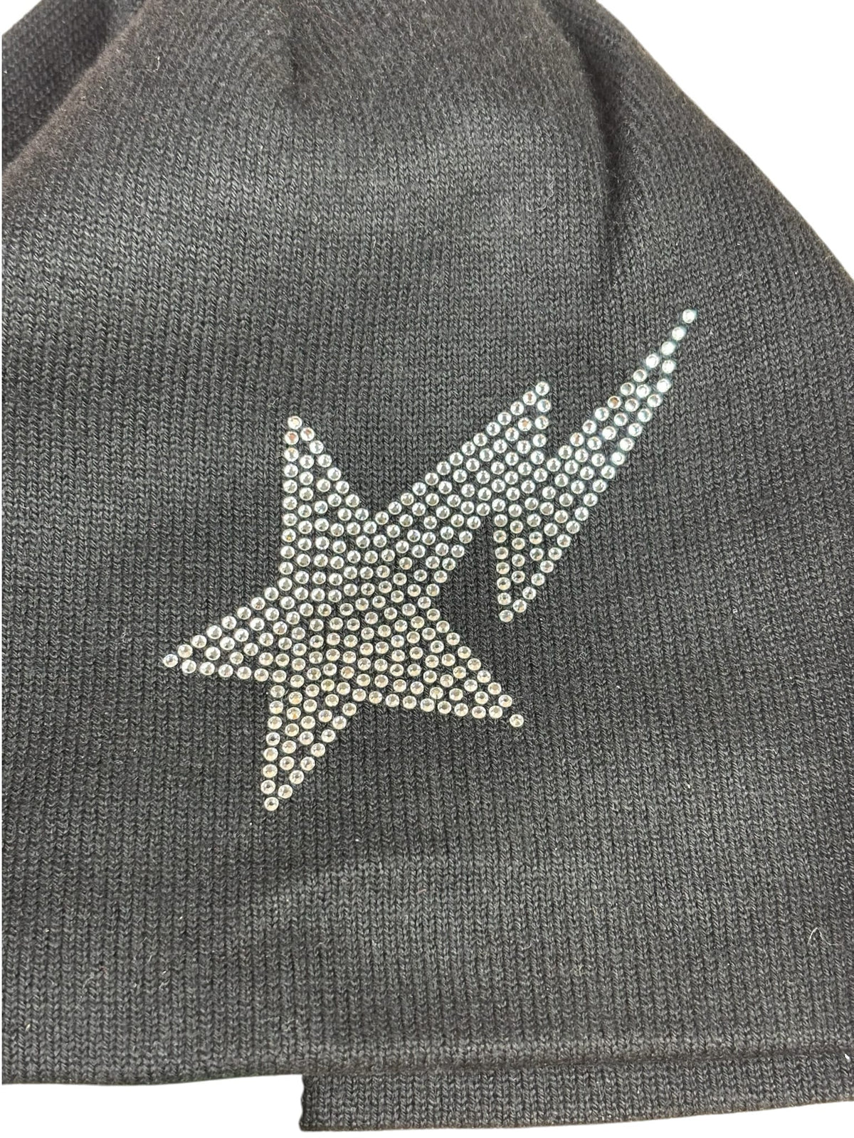 Crystal Stone Bape STA Logo Beanie Knit Cap Black