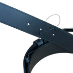 Gucci Black Leather Crystal Logo Belt