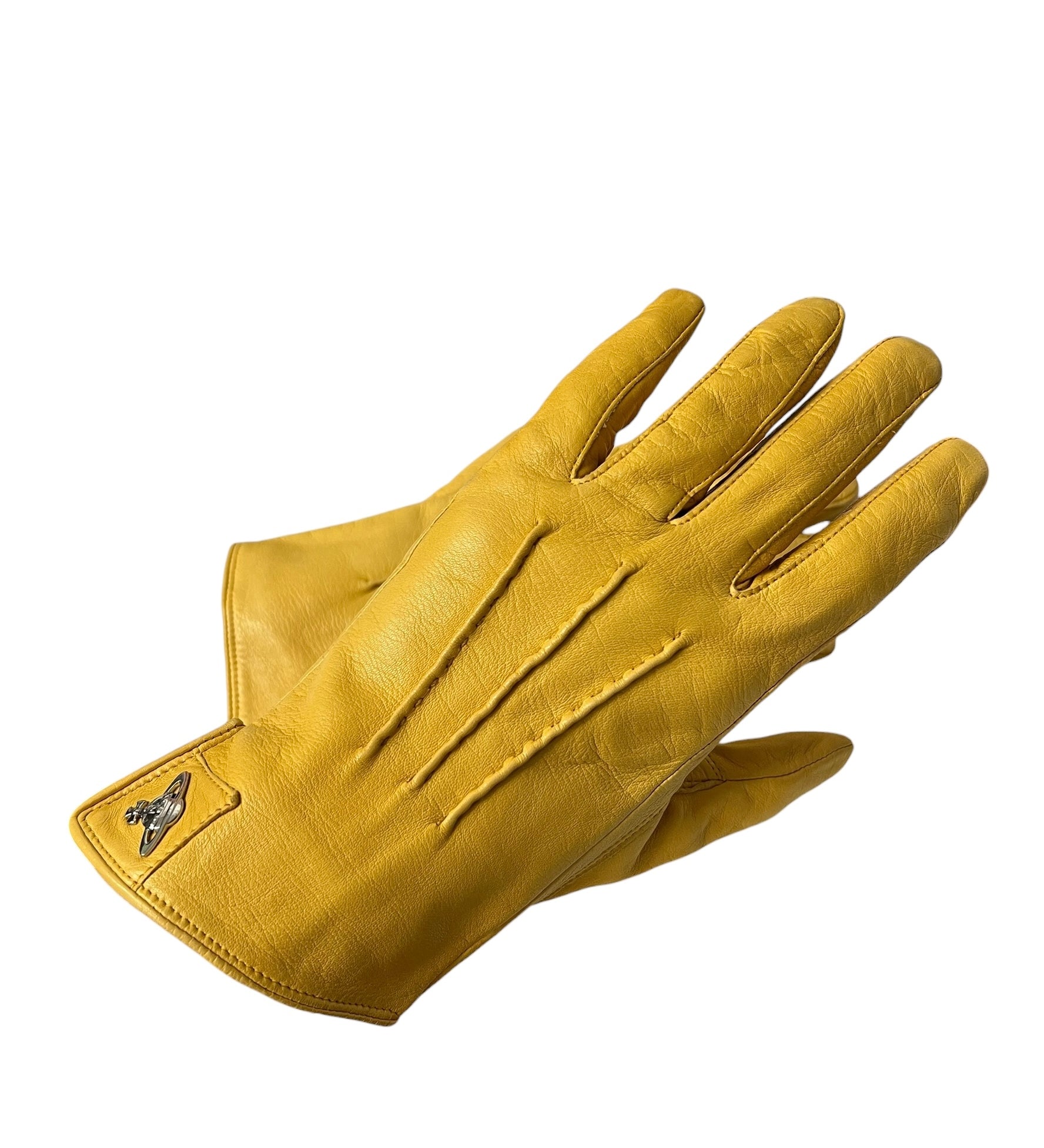 Vivienne Westwood Yellow Leather Gloves