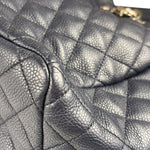 Chanel Navy Blue Leather Drawstring Bucket Two-Way Bag 2018