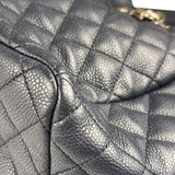 Chanel Navy Blue Leather Drawstring Bucket Two-Way Bag 2018