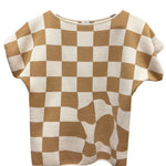 Loewe Wool Checkered Brown/Ivory Top
