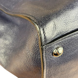 Prada Vintage Muted Blue Leather Glace 2Way Handbag