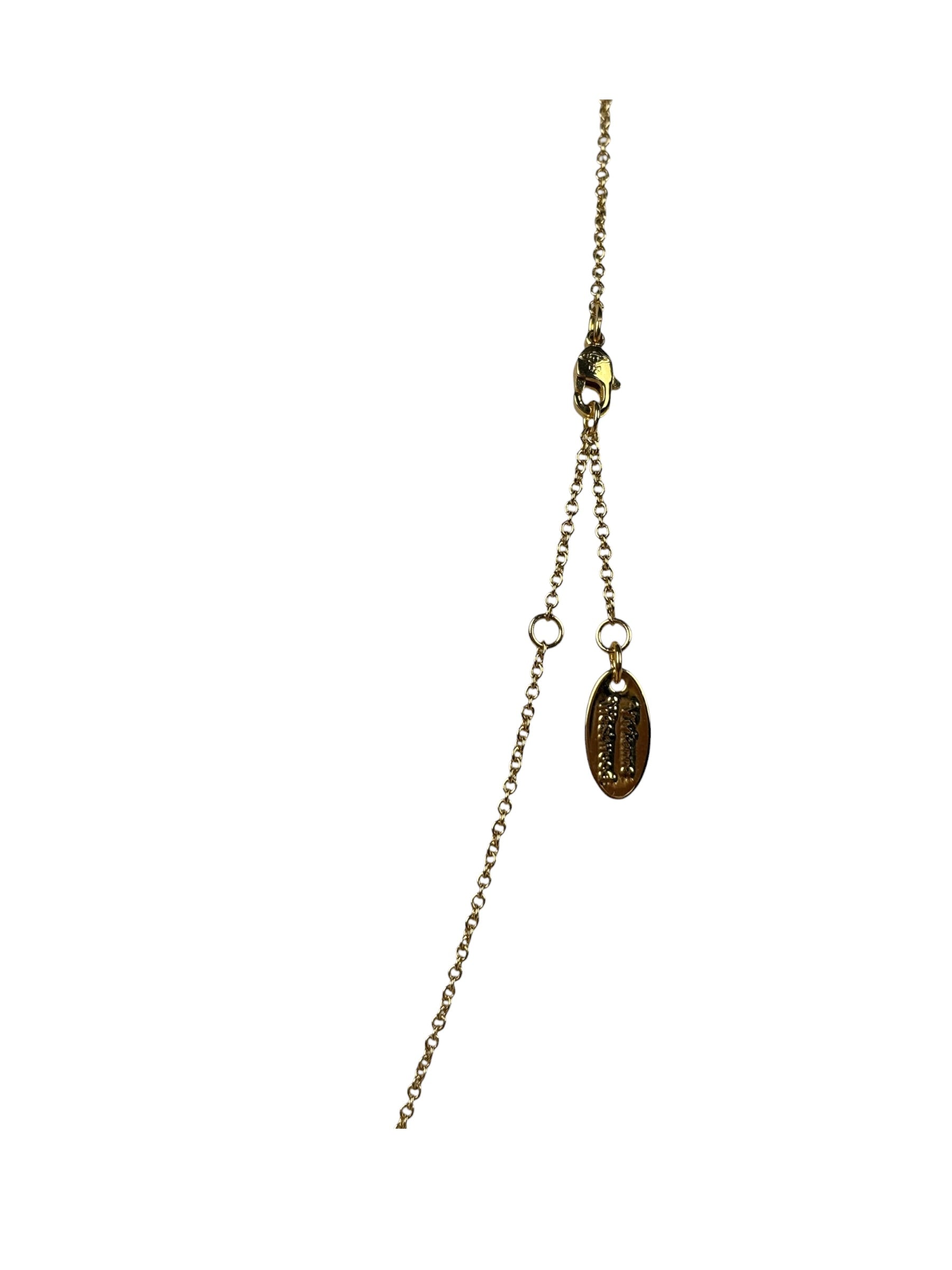 Vivienne Westwood Gold Toned Mini Bas Relief Pearl Pendant Necklace