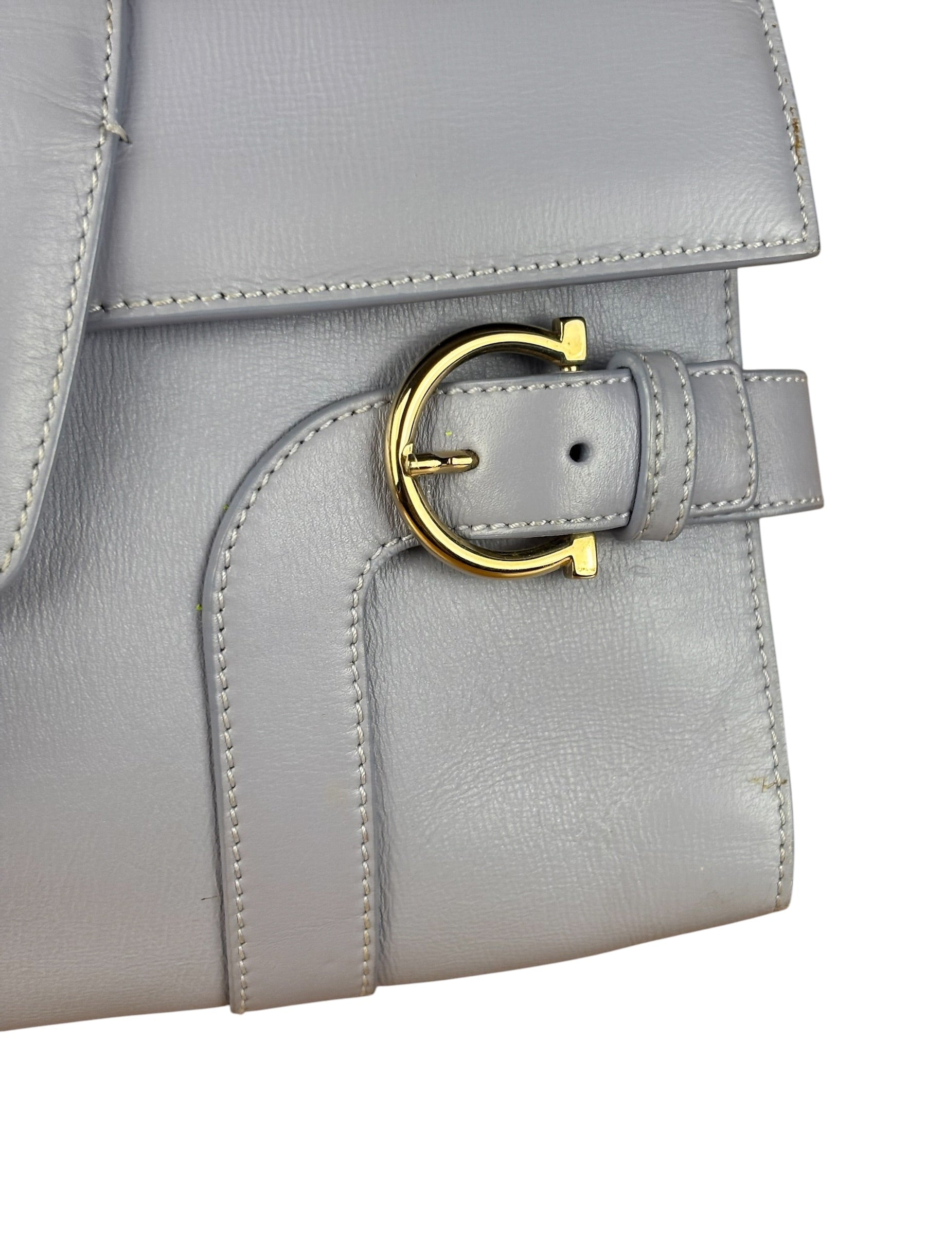 Salvatore Ferragamo Lavender Motherwell Clutch