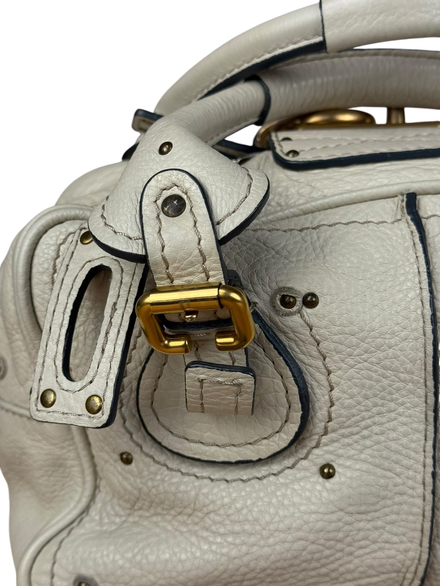 Chloé Ivory Leather Mini Paddington Handbag