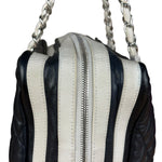 Chanel Navy Quilted Leather Lido Chain Shoulder Tote 2009
