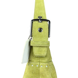 Coach Vintage Green Suede Shoulder Bag