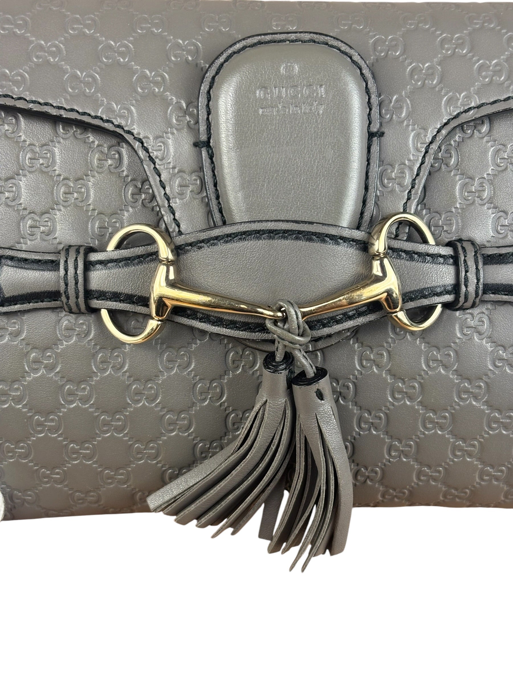 Gucci Emily GG Micro Shoulder Bag Grey