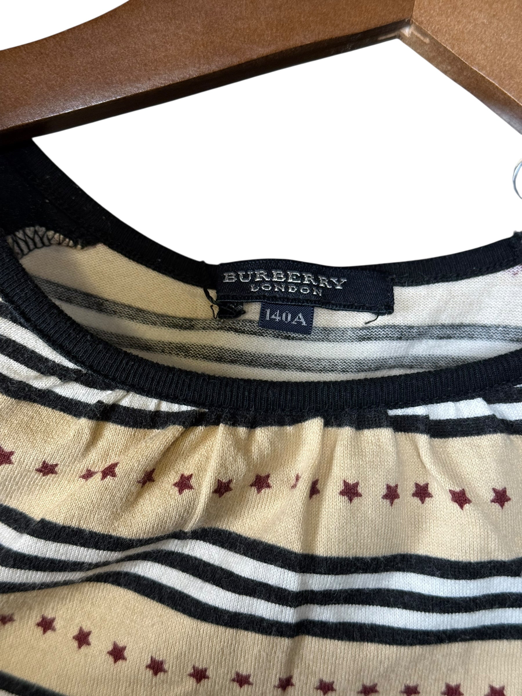 Burberry London Striped Short Sleeve Top