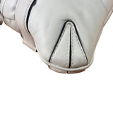 Gucci White Leather Horsebit Shoulder Bag
