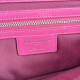 Christian Dior Purple Ruffle Leather New Lock Flap Bag