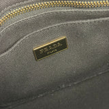 Prada Vintage Black Canvas Canapa Tote