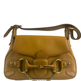 Gucci Vintage Camel Horsebit Shoulder Bag