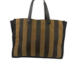 Fendi Pequin Canvas Tote Bag
