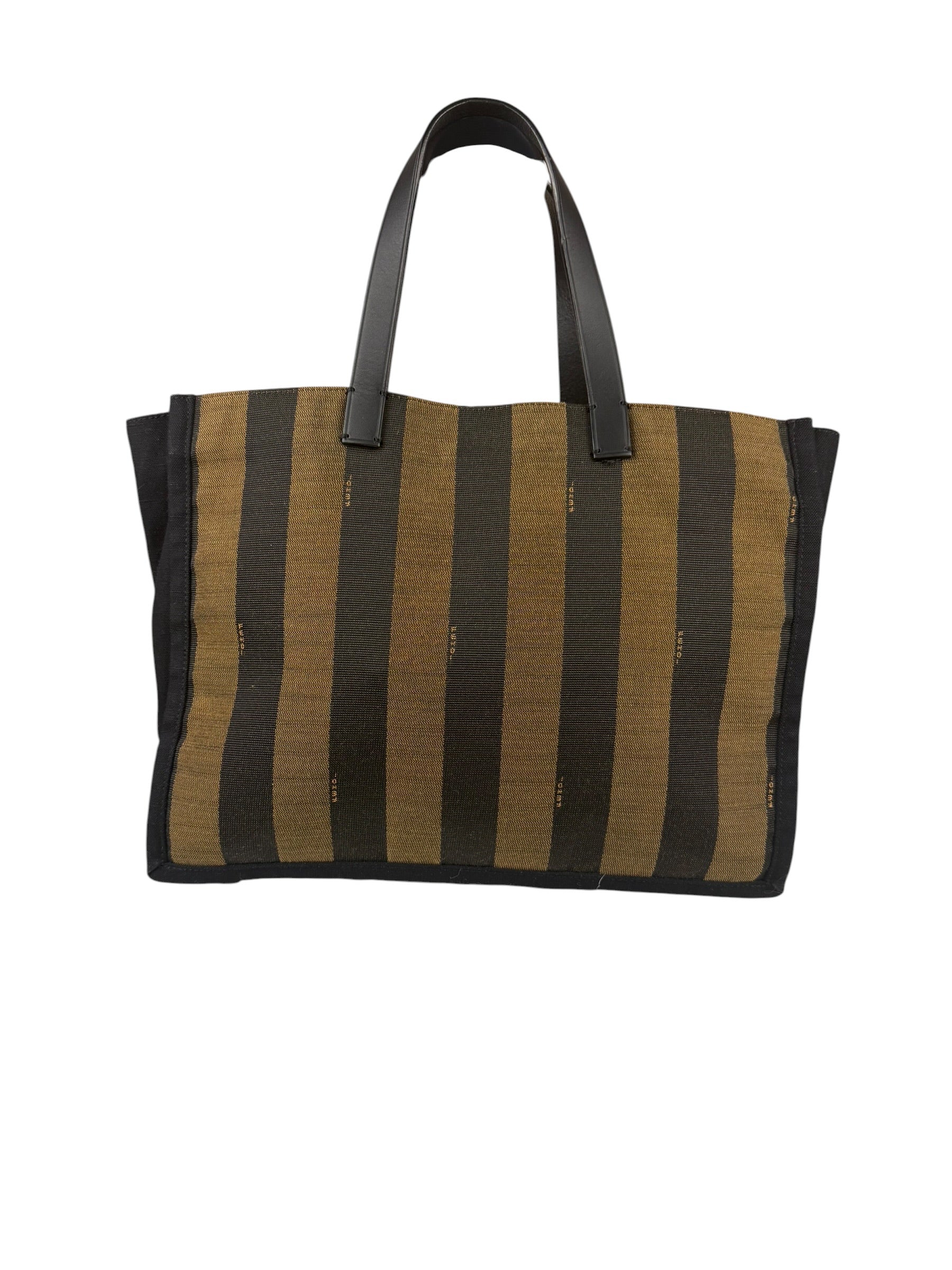 Fendi Pequin Canvas Tote Bag