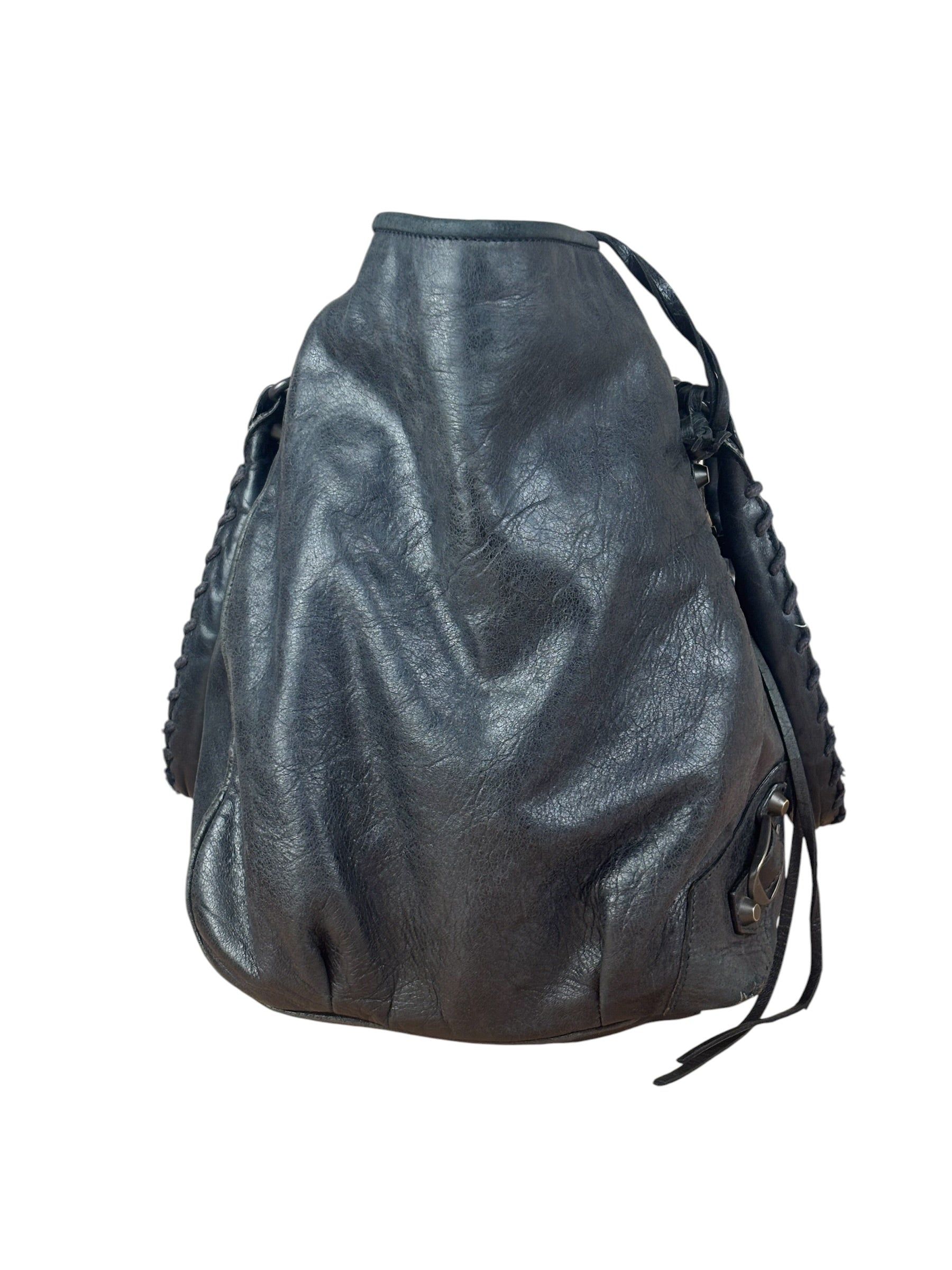 Balenciaga Vintage Black Leather Classic Sunday Tote Bag