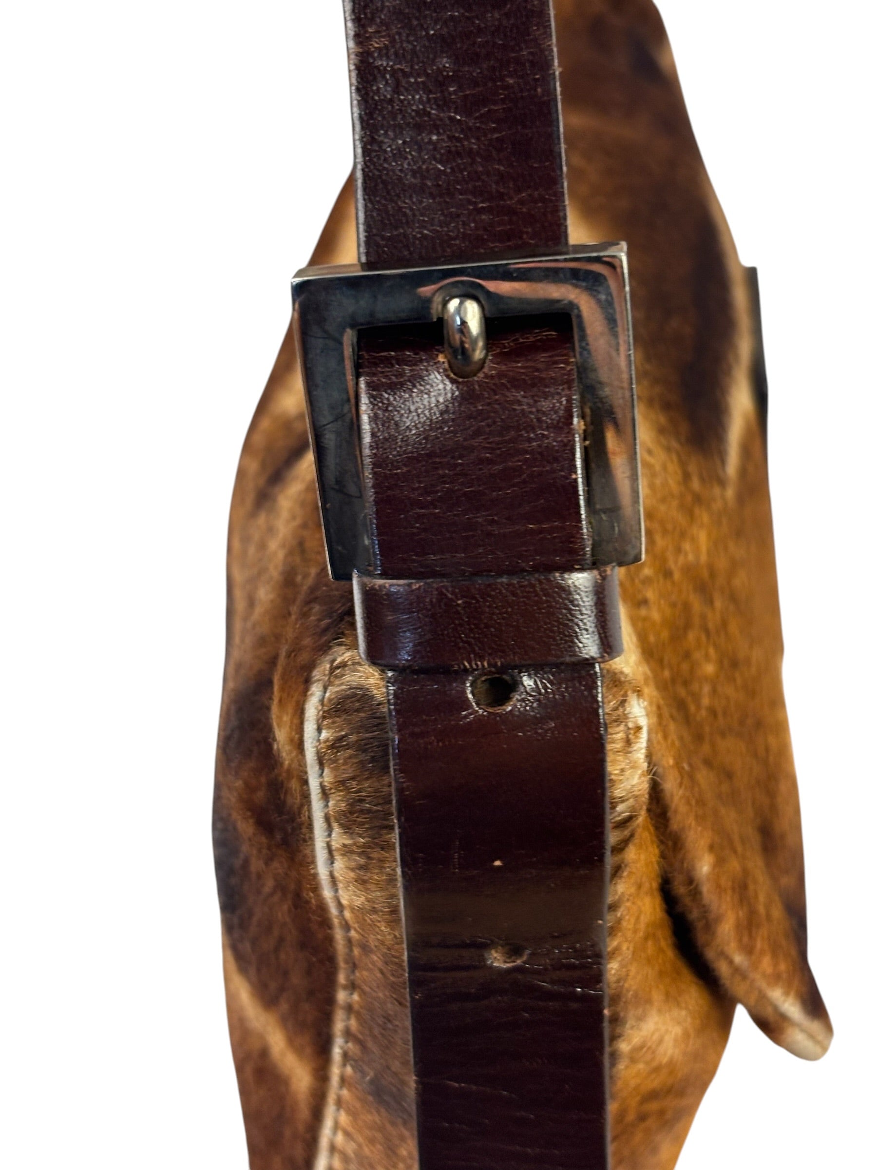 Fendi Pony Hair/Leather Trim Baguette
