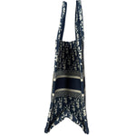 Christian Dior Navy Ecru Oblique Small Book Tote